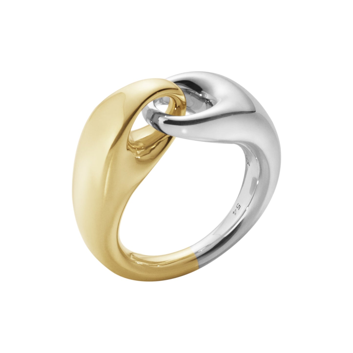 Reflect Ring Large | Sterling Silver & 18k Yellow Gold