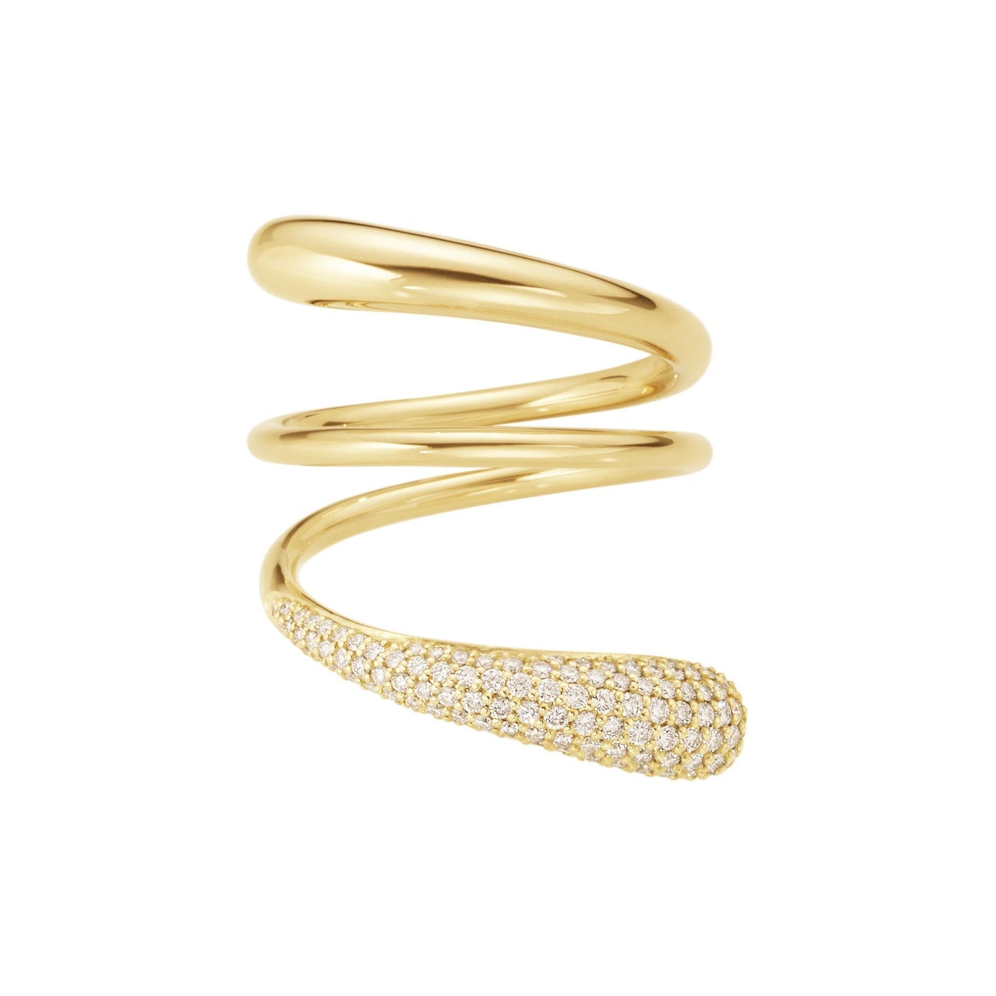 Mercy Twist Ring | 18k Yellow Gold with Diamonds