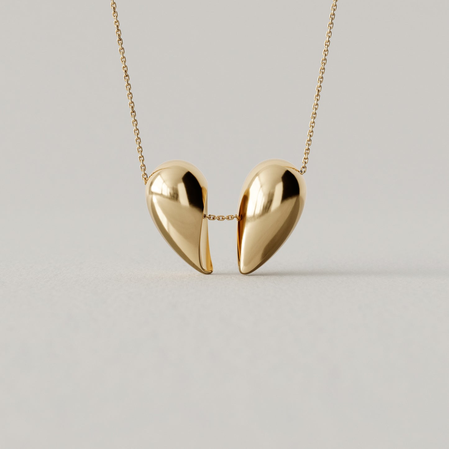 Black Love Large Pendant | 18k Yellow Gold