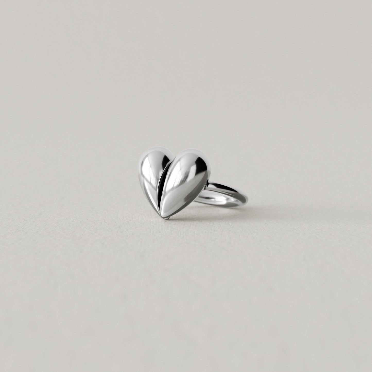 Black Love Small Ring | Sterling Silver