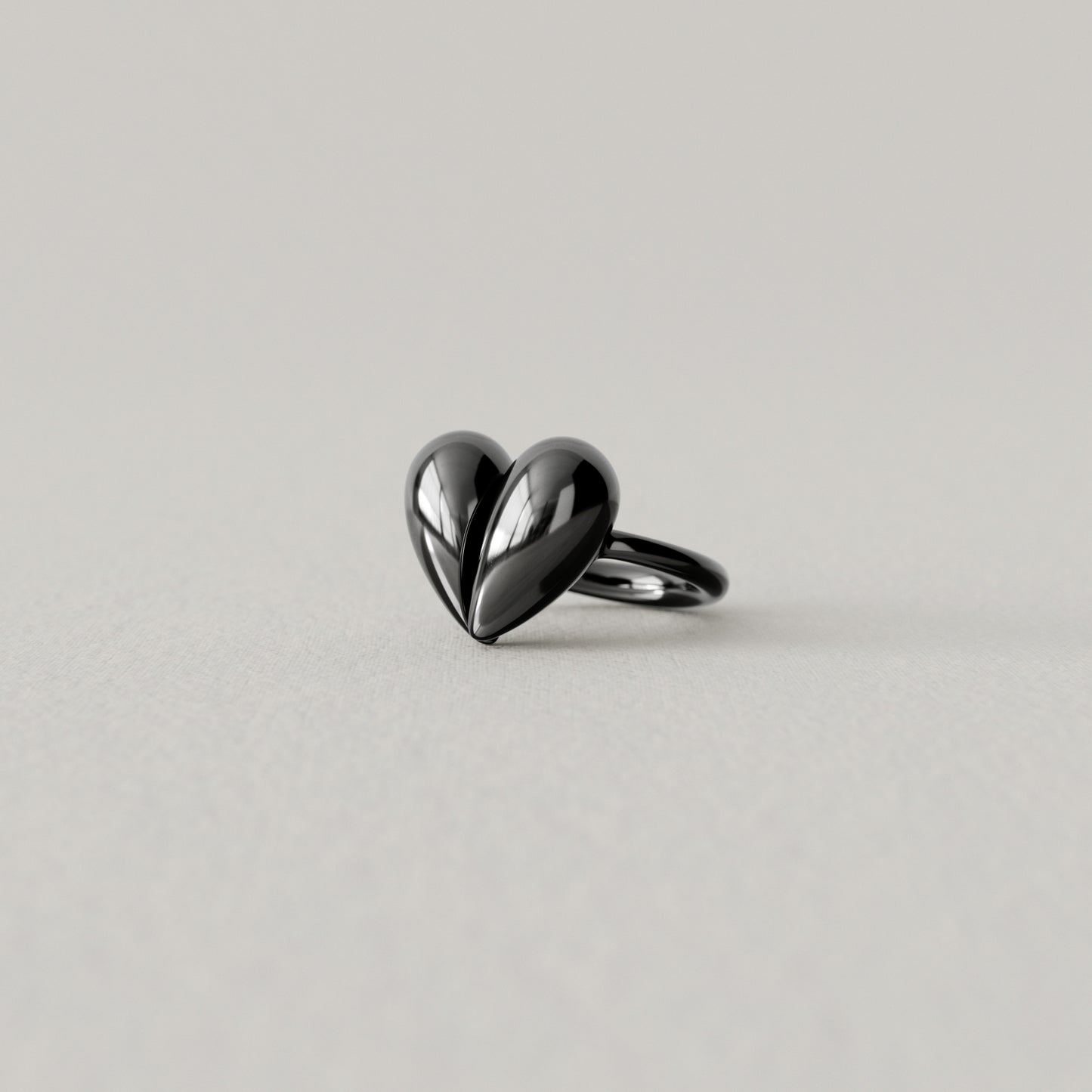 Black Love Small Ring | Oxidised Sterling Silver
