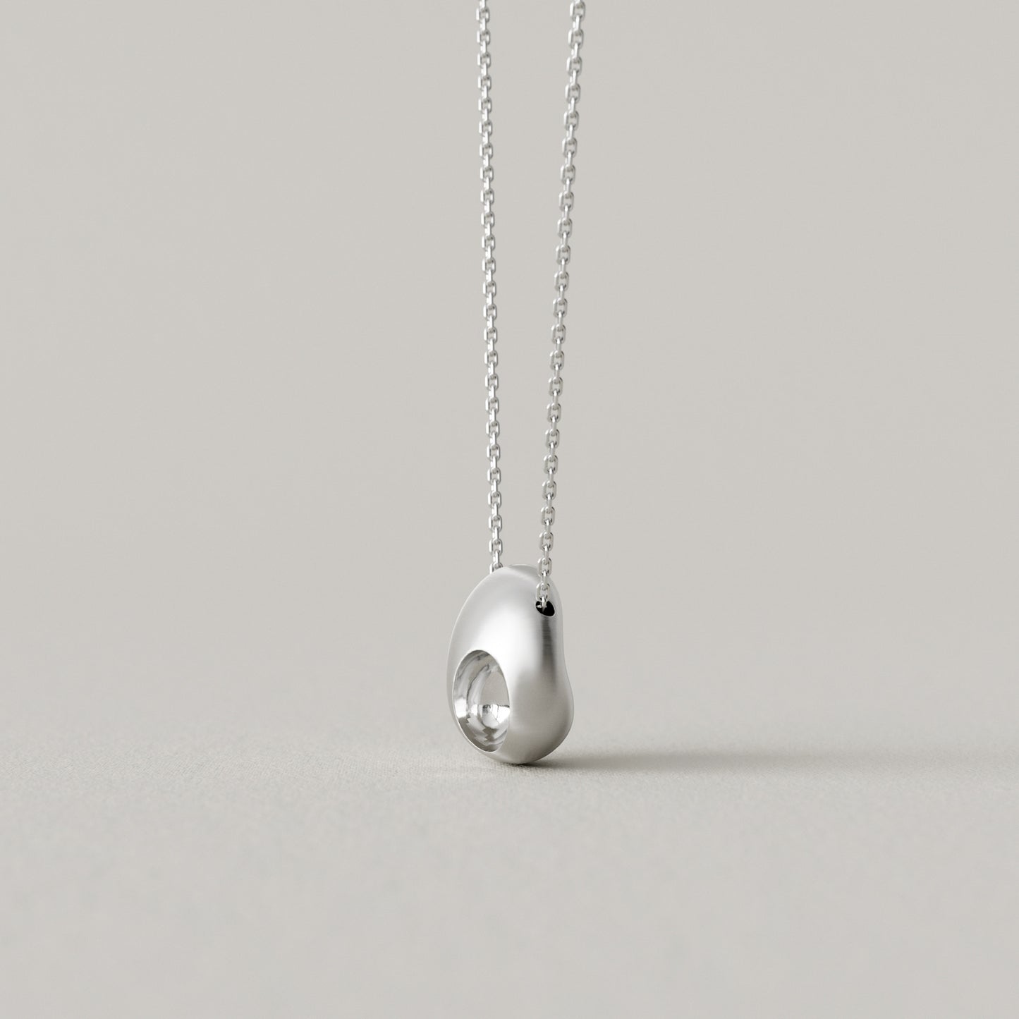 Cave Oval | Pendant Small | Sterling Silver