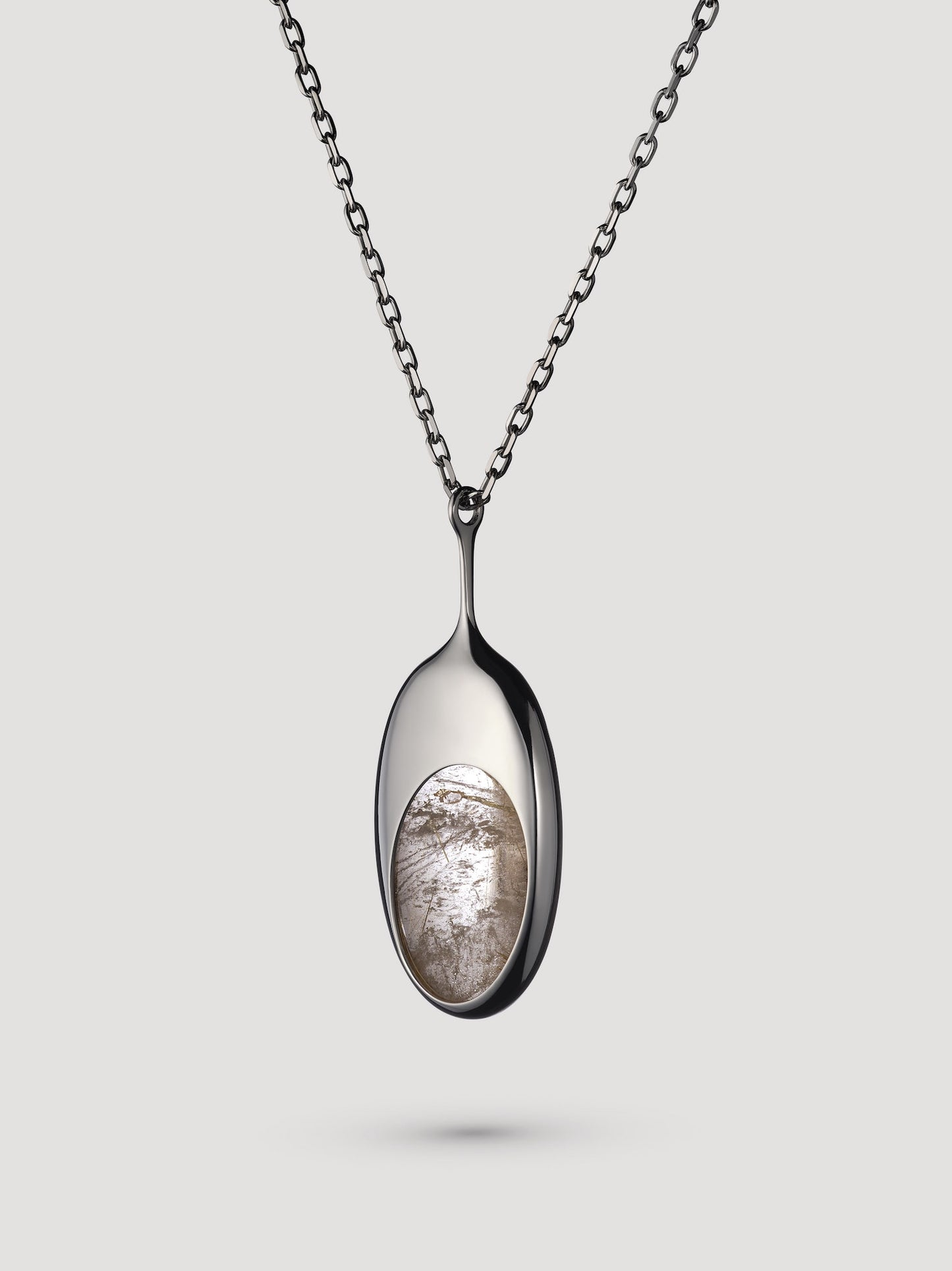 Metanoia Pendant | Sterling Silver and Rutilated Quartz