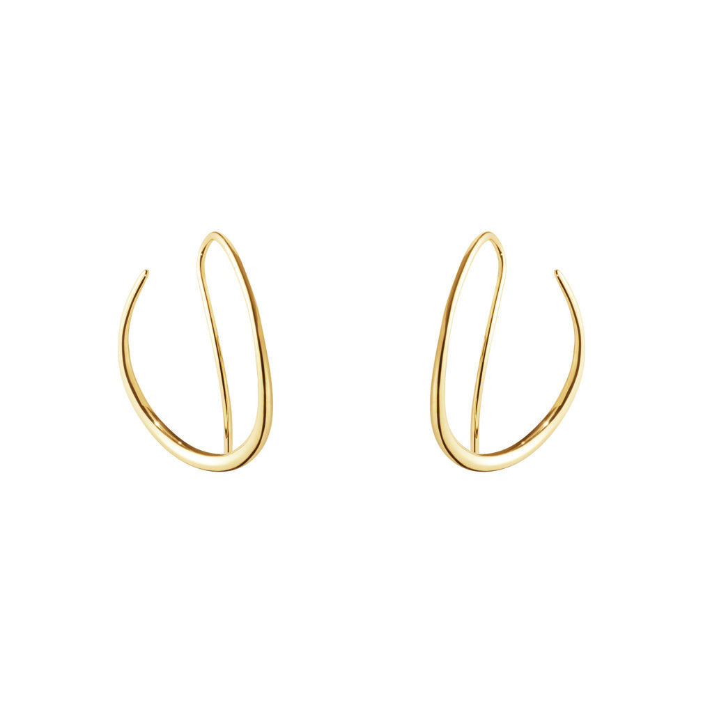 Offspring Double Earhoops | 18k Yellow Gold