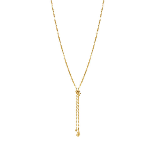 Reflect Lariat Necklace | 18k Yellow Gold