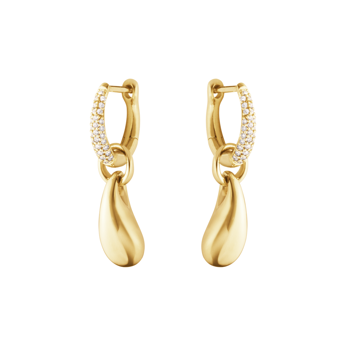 Reflect Earrings | 18k Yellow Gold with Diamonds