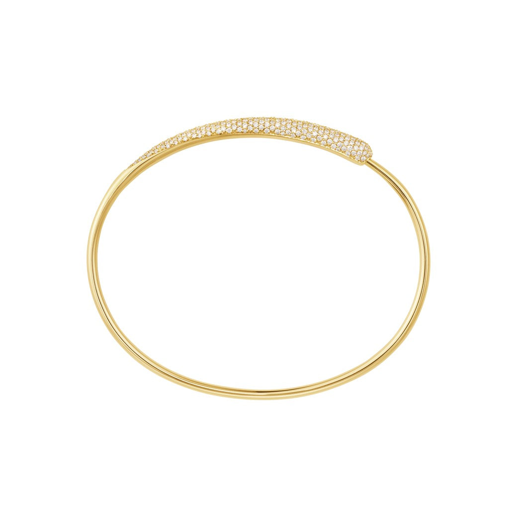 Mery Bangle | 18k Yellow Gold with Diamonds