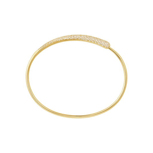 Mercy Bangle | 18k Yellow Gold with Diamonds