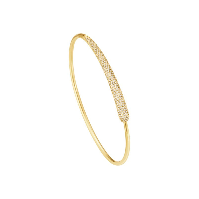 Mery Bangle | 18k Yellow Gold with Diamonds