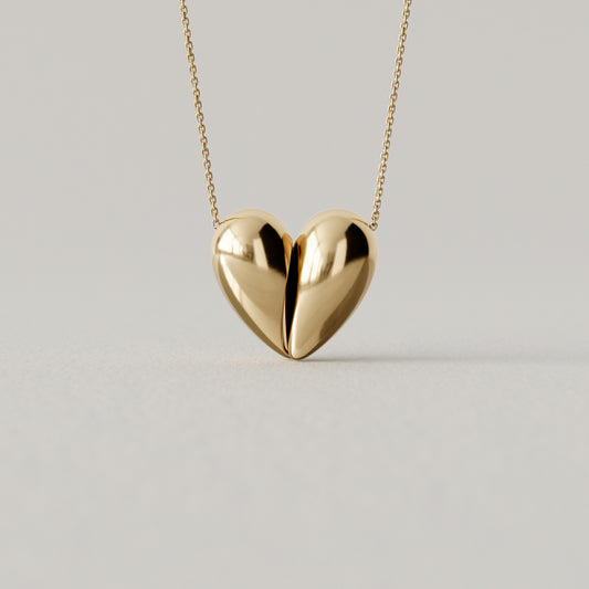 Black Love Large Pendant | 18k Yellow Gold