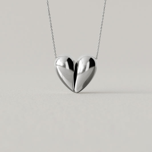 Black Love Large Pendant | Sterling Silver
