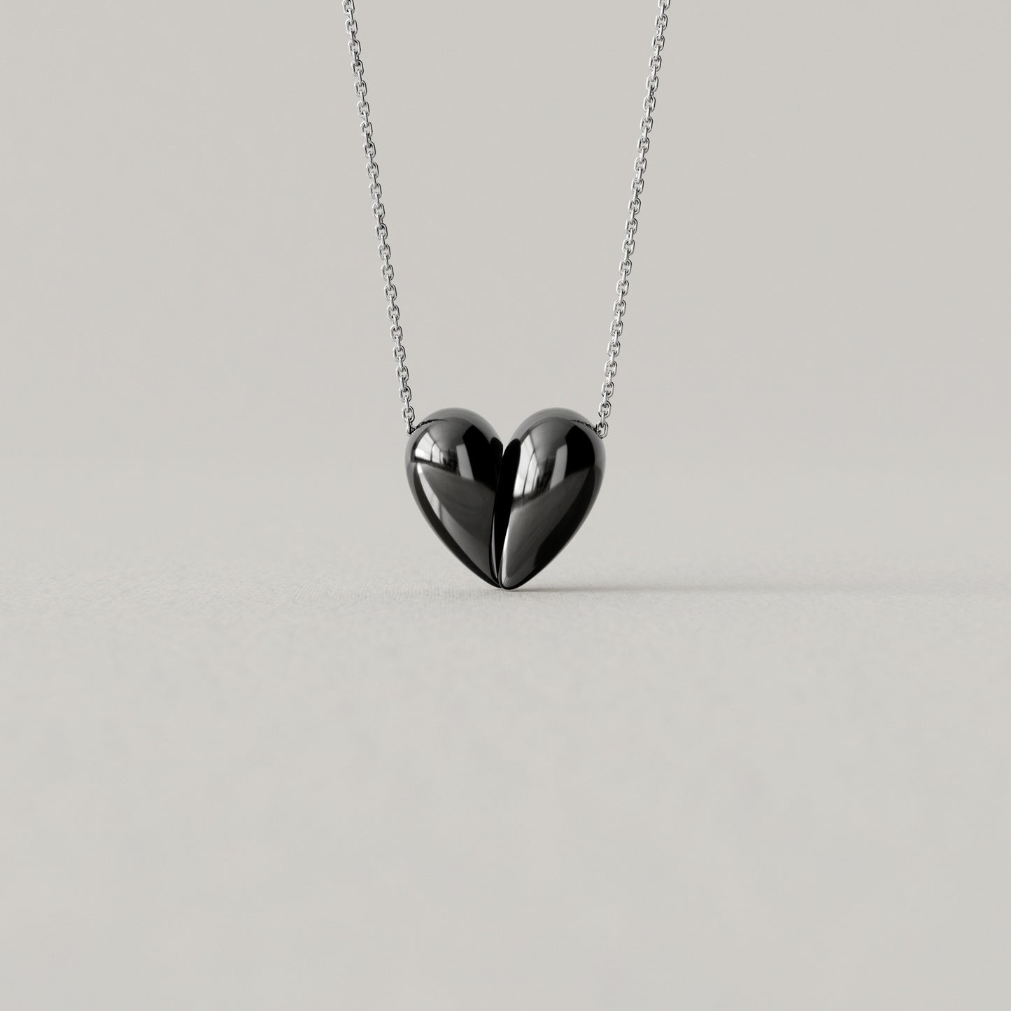 Black Love Small Pendant | Oxidised Sterling Silver