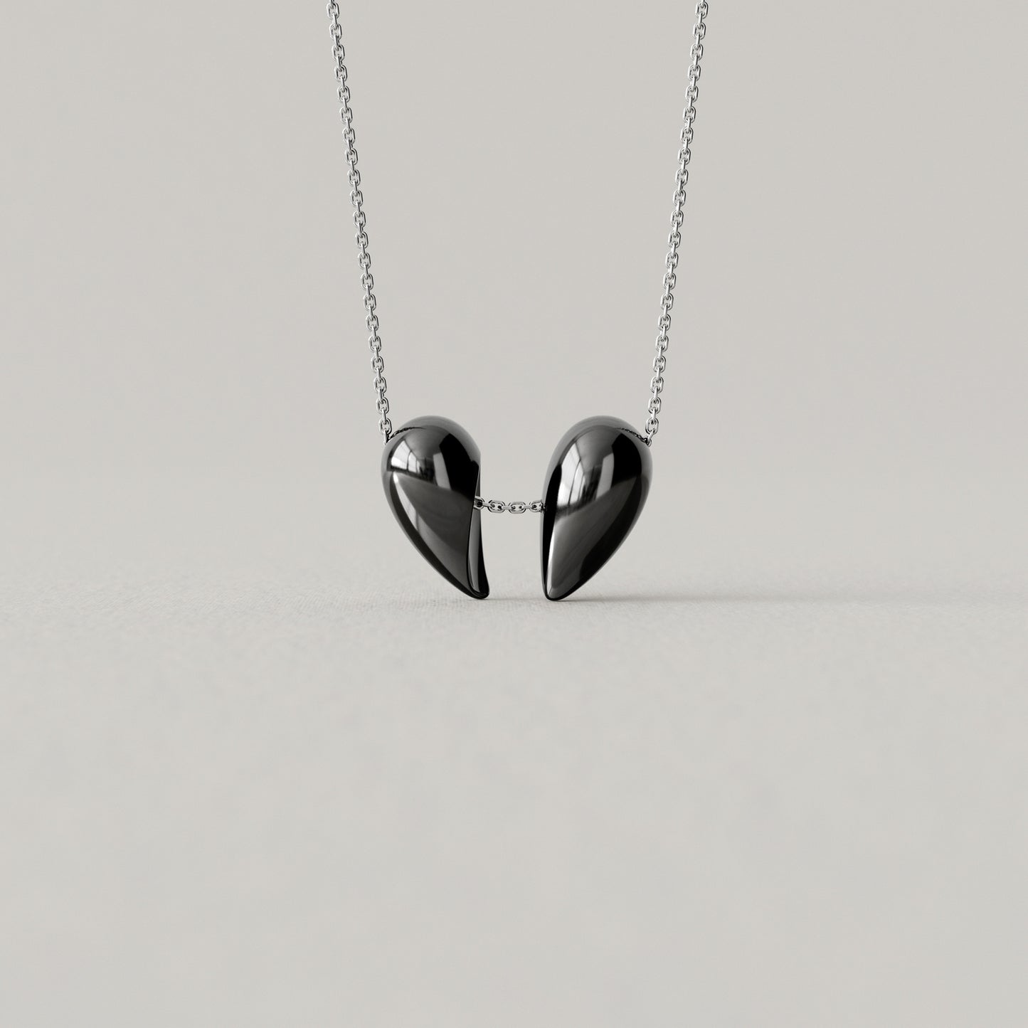 Black Love Small Pendant | Oxidised Sterling Silver
