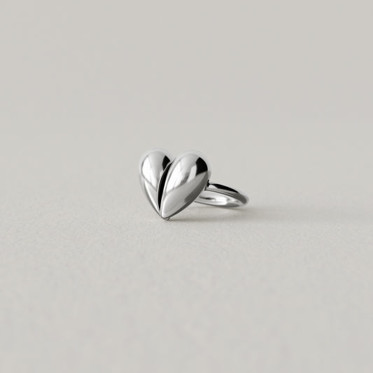 Black Love Small Ring | Sterling Silver