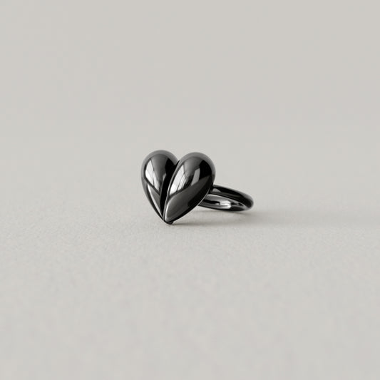 Black Love Small Ring | Oxidised Sterling Silver