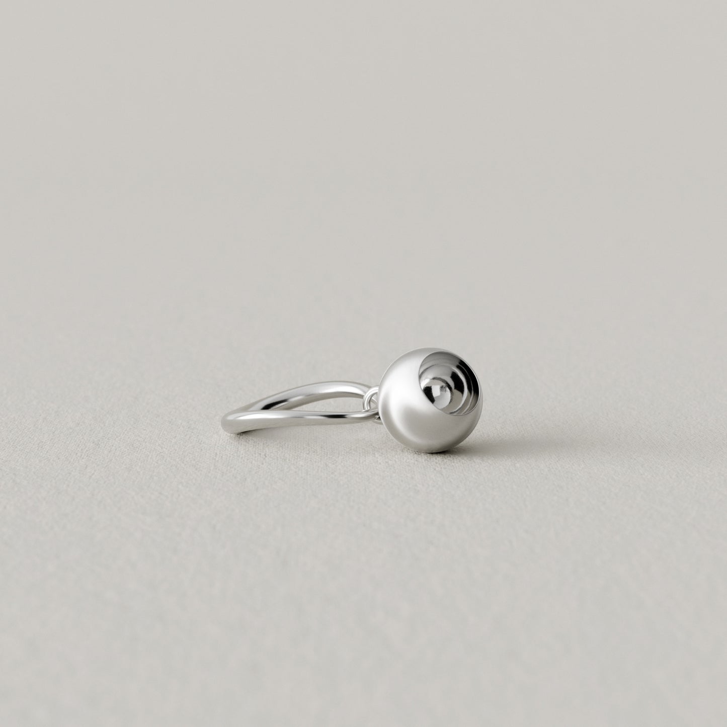 Cave Round | Charm Ring Small | Sterling Silver