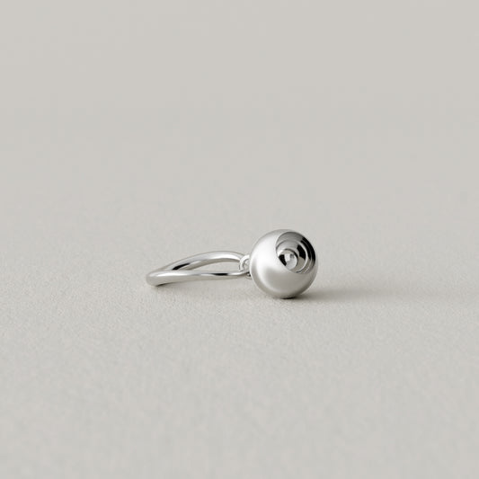 Cave Round | Charm Ring Small | Sterling Silver