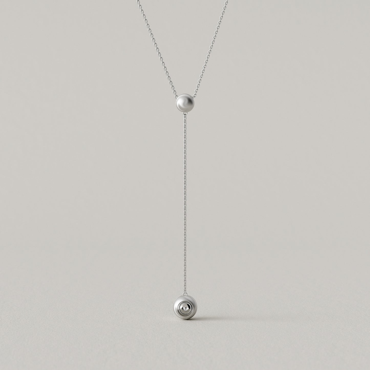 Cave Round | Necklace | Sterling Silver