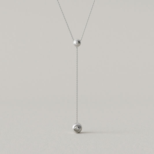 Cave Round | Necklace | Sterling Silver