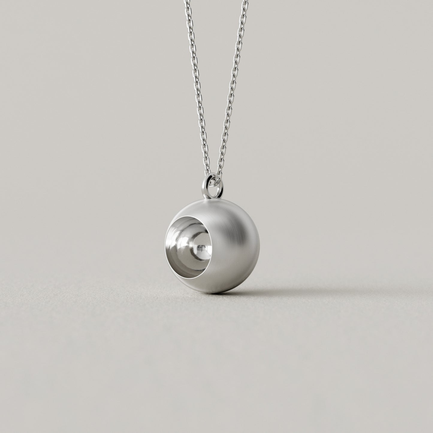 Cave Round | Pendant Large | Sterling Silver