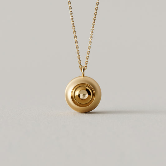 Cave Round | Pendant Large | 18k Yellow Gold