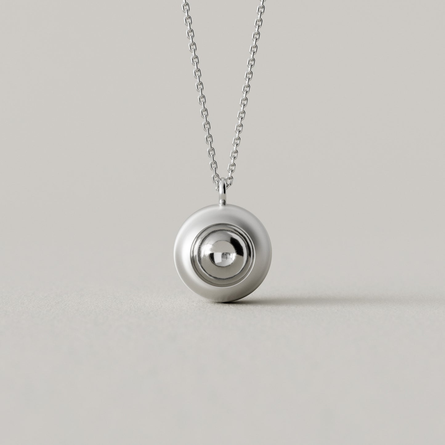 Cave Round | Pendant Large | Sterling Silver