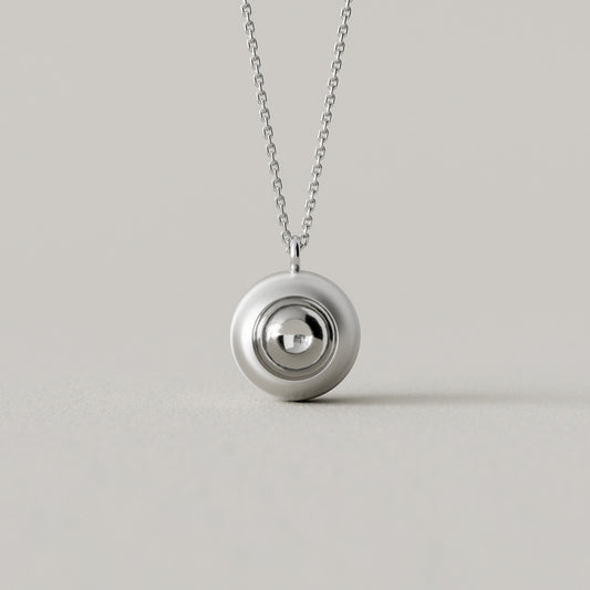 Cave Round | Pendant Large | Sterling Silver