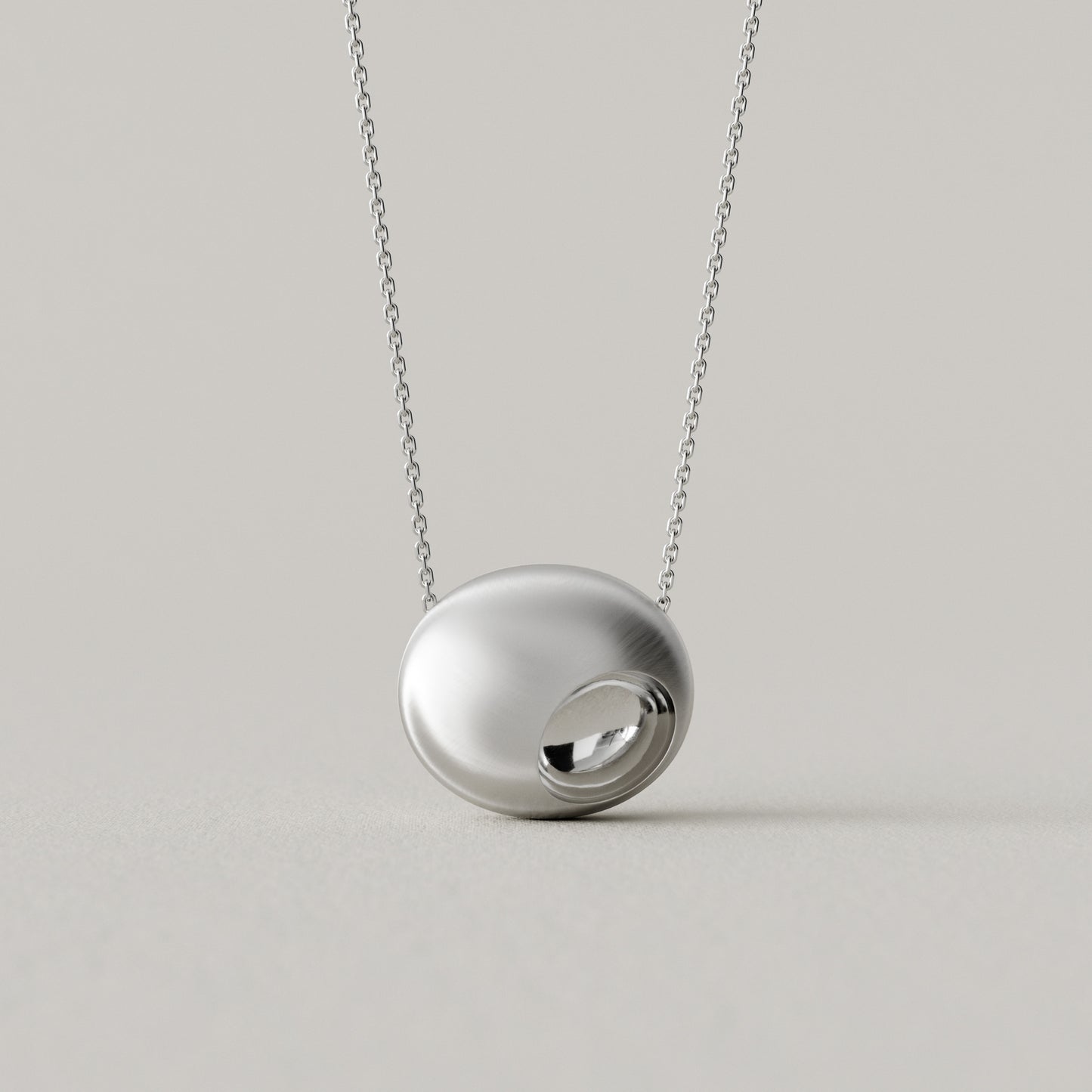 Cave Oval | Pendant Medium | Sterling Silver