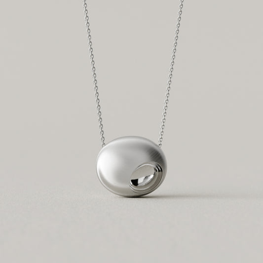 Cave Oval | Pendant Medium | Sterling Silver