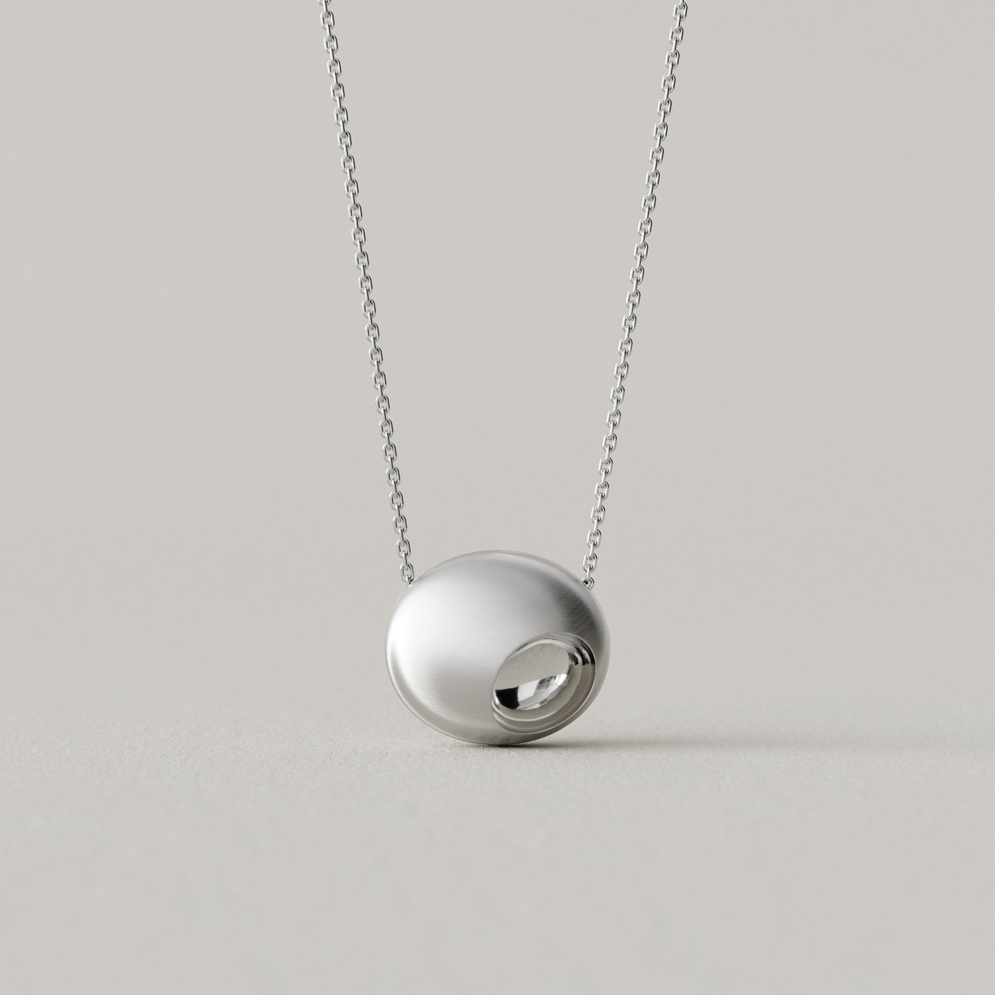 Cave Oval | Pendant Small | Sterling Silver
