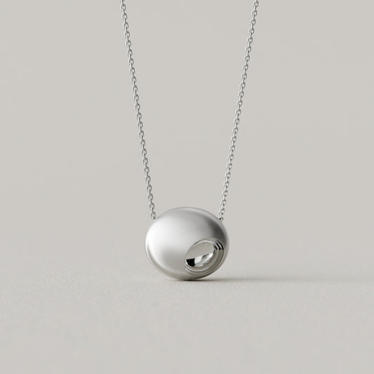 Cave Oval | Pendant Small | Sterling Silver