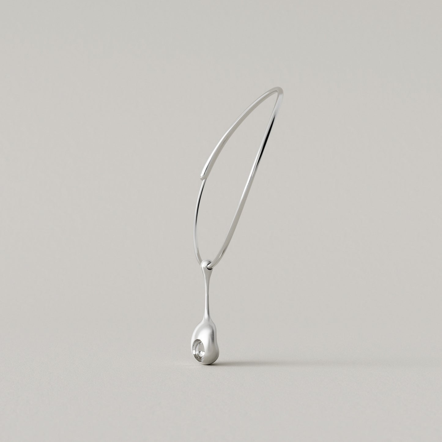 Cave Oval  | Torque with Pendant Large | Sterling Silver