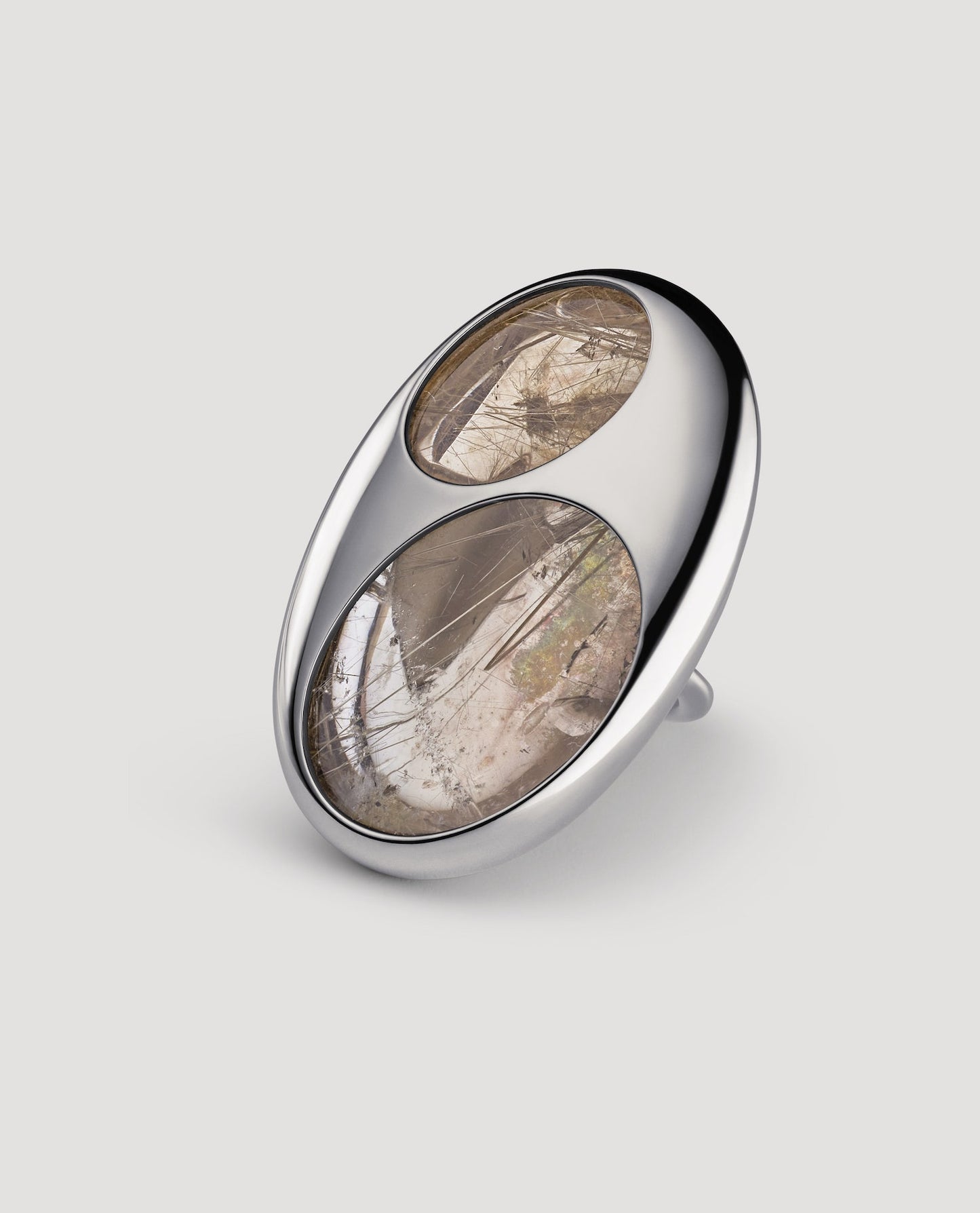 Metanoia Ring | Sterling Silver and Rutilated Quartz