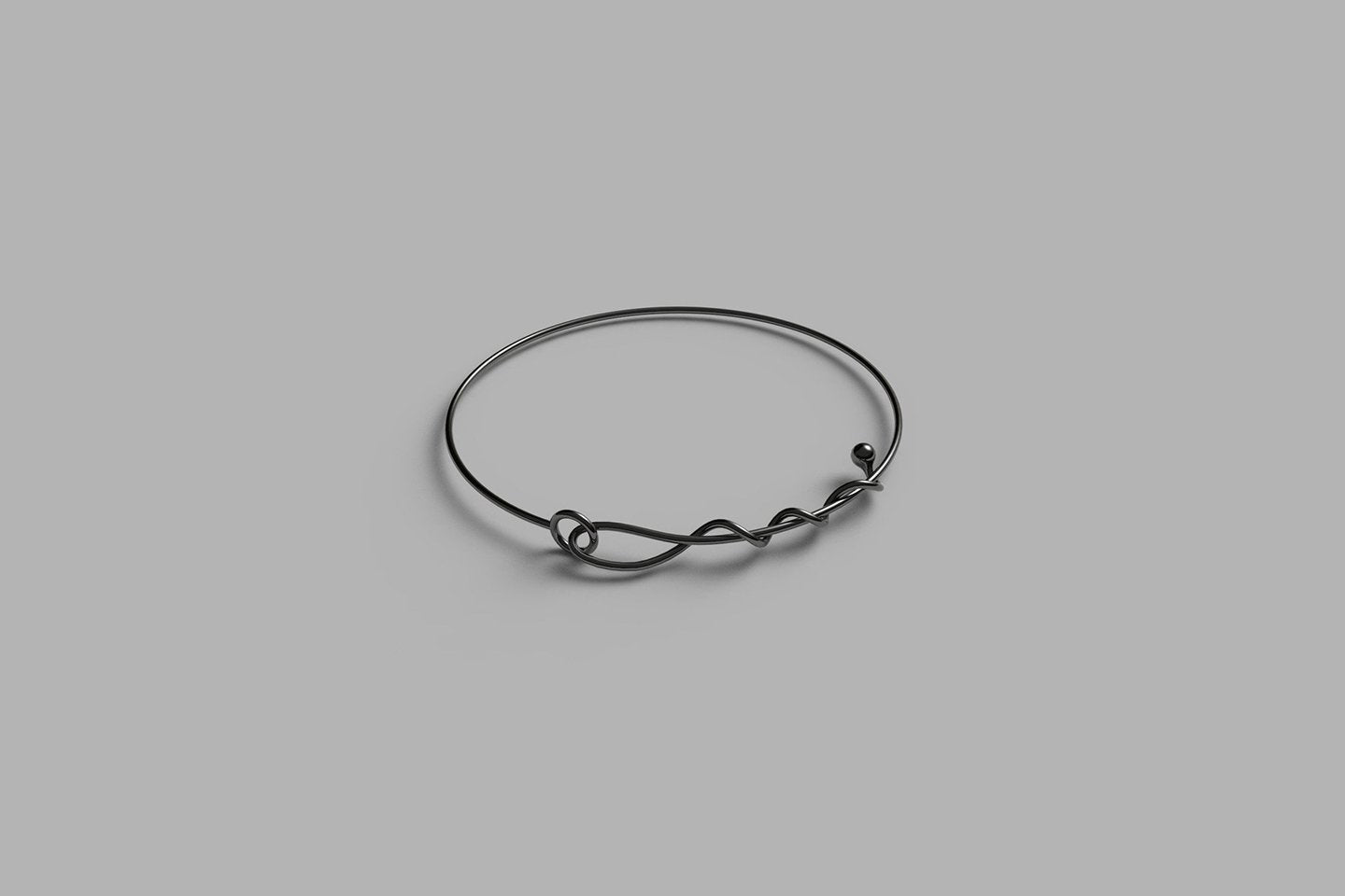 A Line of Love Bracelet | Oxidised Sterling Silver