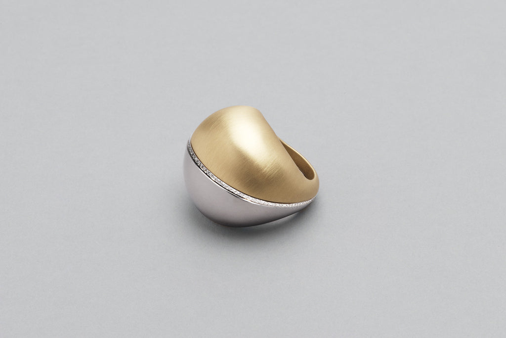 Beautiful Ring | 18K Yellow Gold and 18K White Gold with Brilliant cut diamonds