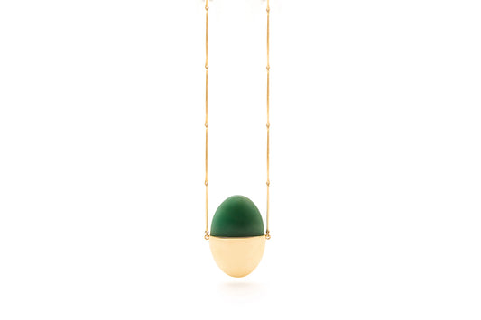 A Beautiful Life Small Pendant | 18k Yellow Gold and Aventurine