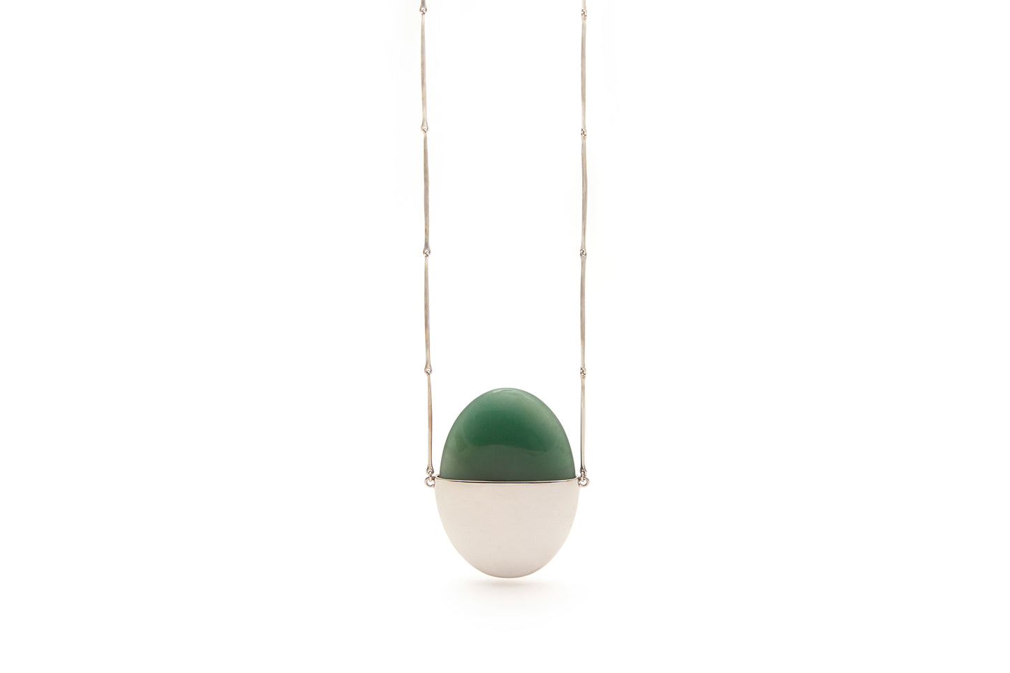 A Beautiful Life Small Pendant | Sterling Silver and Aventurine