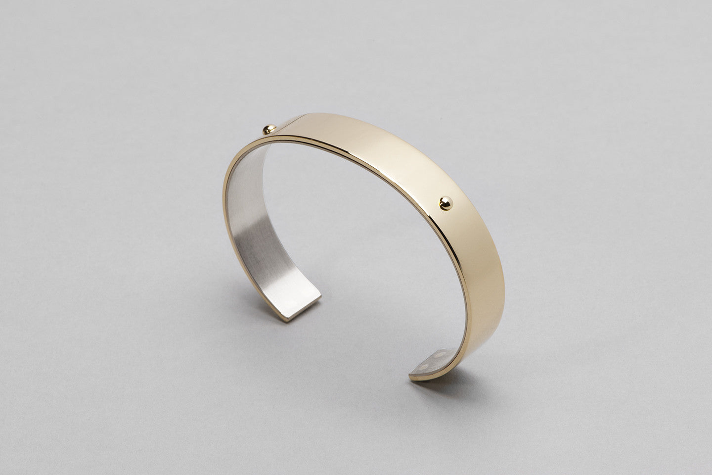 Wyatt Love Cuff | 18K Yellow Gold and Sterling Silver