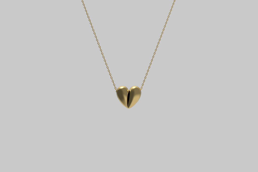 Black Love Small Pendant | 18K Yellow Gold