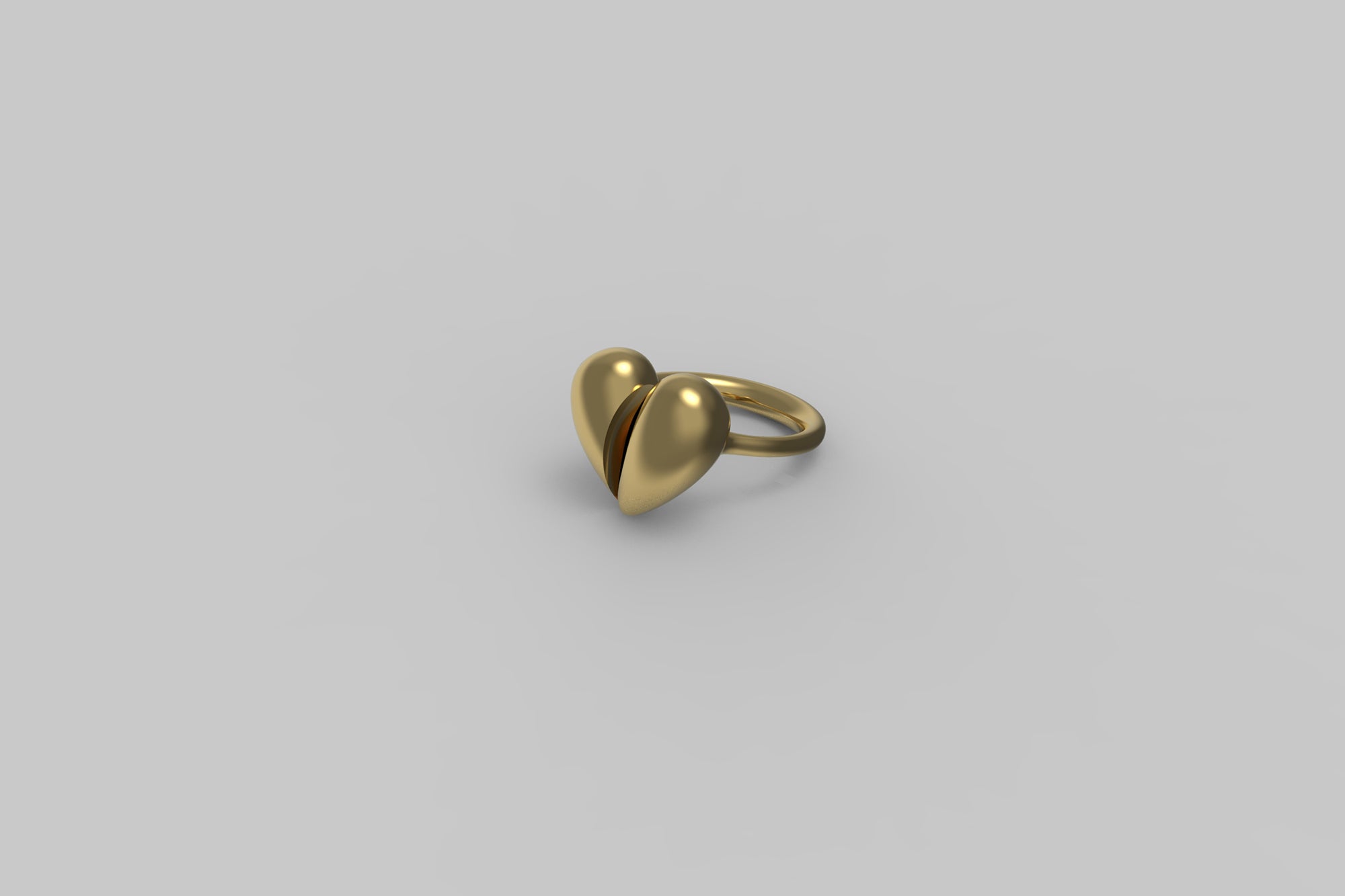Black Love Small Ring | 18K Yellow Gold